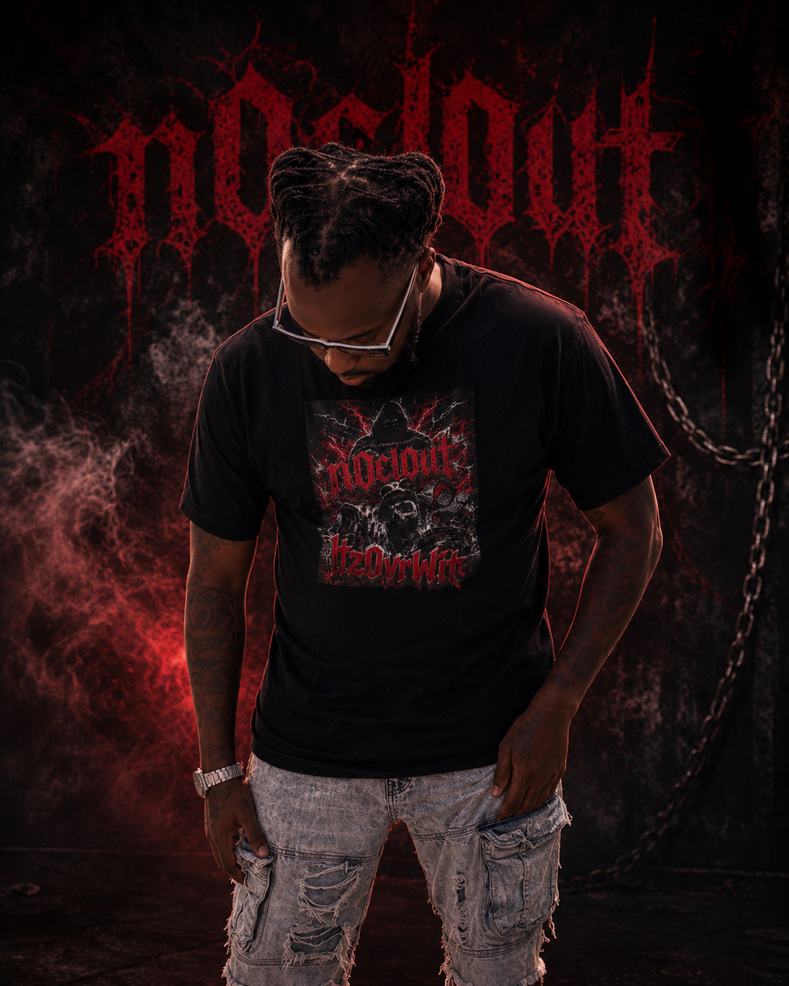 n0cl0ut x itzovrwit “Collab Tee”